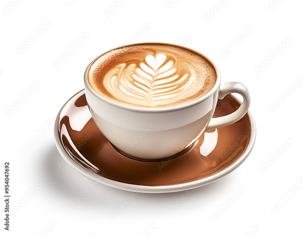 Cup of coffee latte isolated on white backgroud with clipping path Cup of coffee latte isolated on white backgroud with clipping path