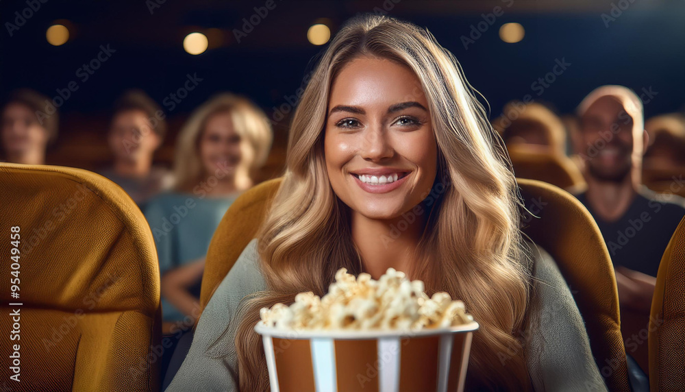 Junge Frau im Kino Junge Frau im Kino