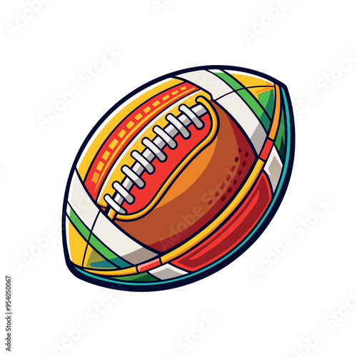 American football vector design, Vector pattern design oval ball in sports american football popular sport competition to find winner