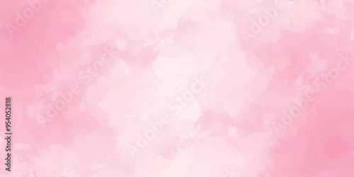 Abstract pink Wall Texture with Watercolor Brush Strokes. Soft pink pastel watercolor background. party invitation, packaging, surface design. Grunge and textured banner with free copy space.	