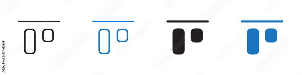 Align icon Vector set outline Align icon Vector set outline