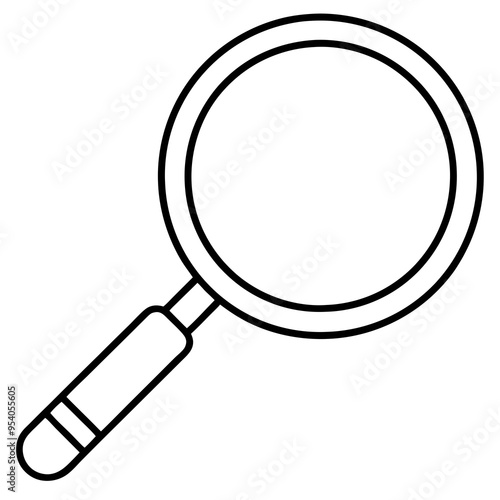 Magnifier Iconline art Vector Design