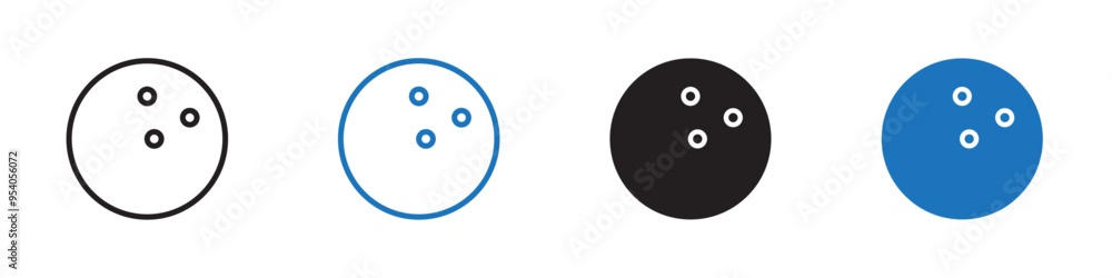 Bowling ball icon Vector set outline Bowling ball icon Vector set outline