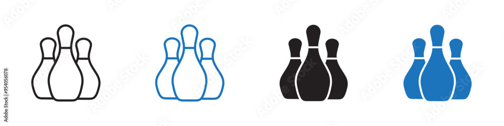 Bowling icon Vector set outline Bowling icon Vector set outline
