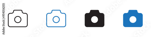 Camera icon Vector set outline