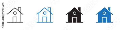 House icon Vector set outline