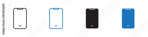 Mobile icon Vector set outline
