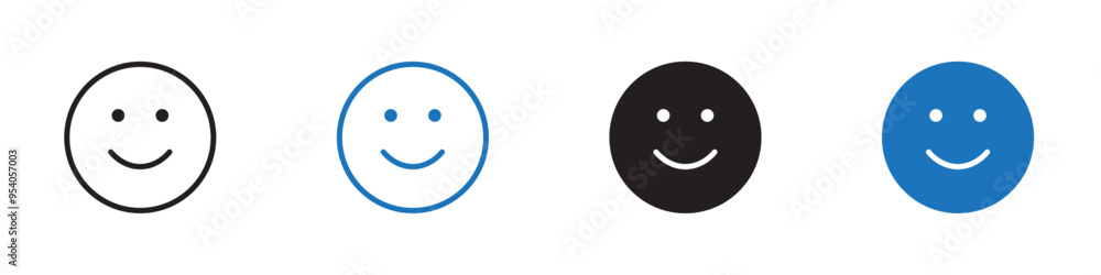 Smiley face icon Vector set outline Smiley face icon Vector set outline