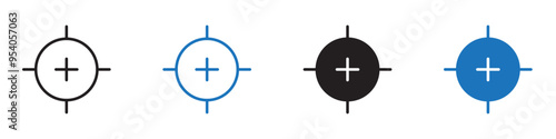 Target icon Vector set outline