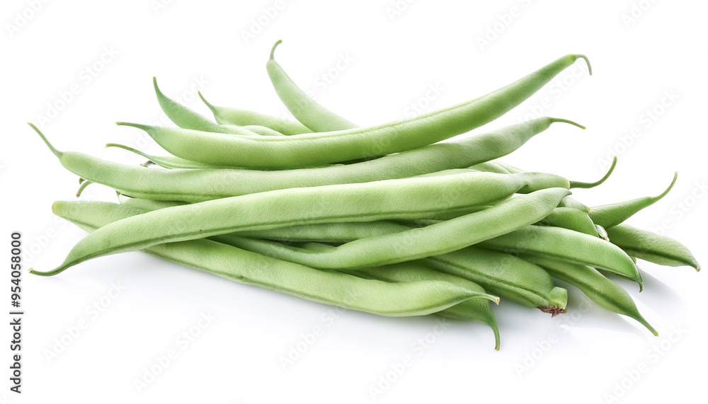 green beans fresh vegetable isolated on white background green beans fresh vegetable isolated on white background