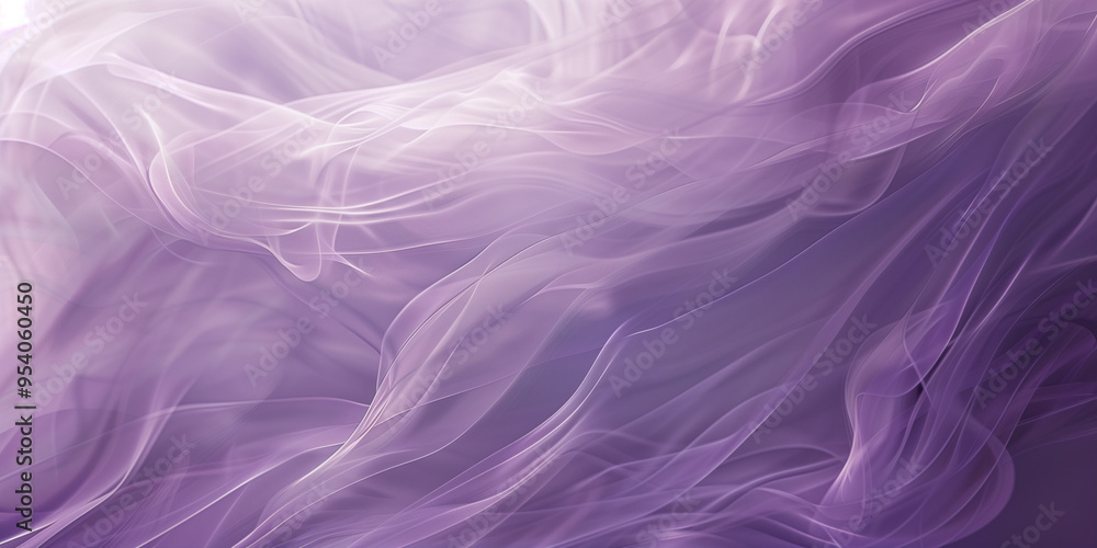 Fototapeta premium Thin abstract purple waves with a slight gradient, creating an airy effect.