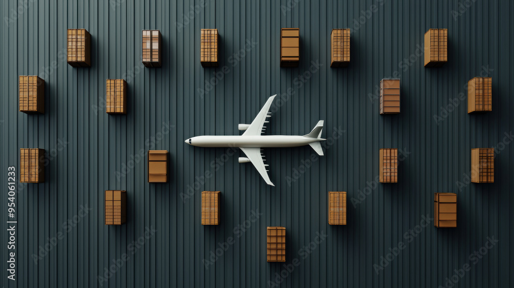 Infrastructure for airfreight logistics, showcasing the essential facilities and technologies that support airfreight operations Infrastructure for airfreight logistics, showcasing the essential facilities and technologies that support airfreight operations