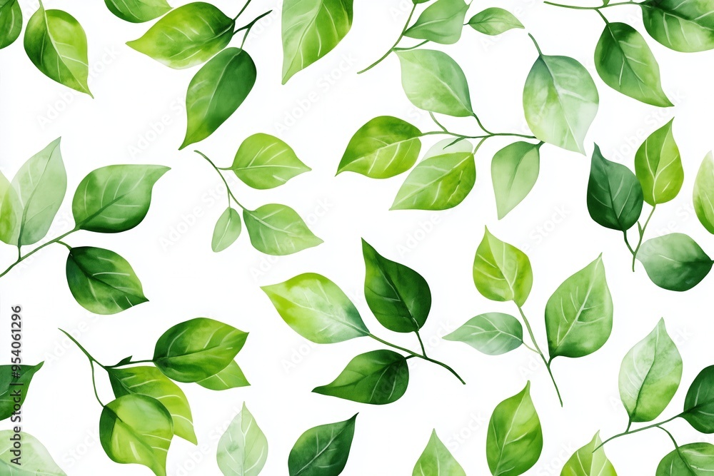 Green leaves pattern for eco-friendly designs and nature-themed projects Green leaves pattern for eco-friendly designs and nature-themed projects