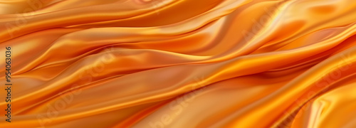 Orange silk or satin luxury cloth texture background