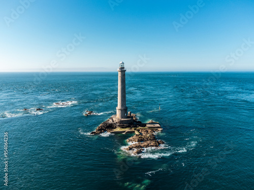 Normandy sea lighthouse panorama French La Manche