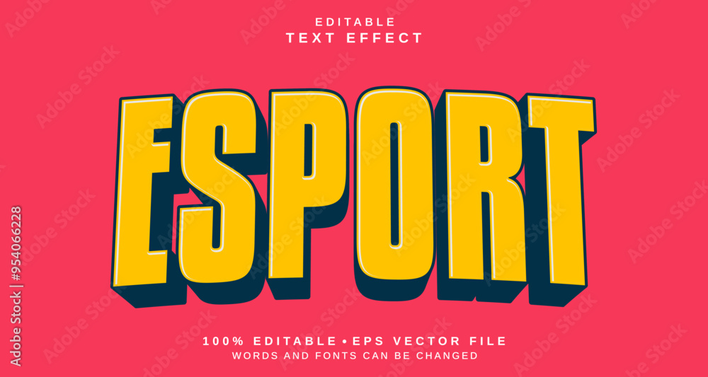 Editable text style effect - Esports text style theme. Editable text style effect - Esports text style theme.