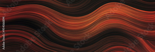 Abstract wavy background with red, orange, and black colors.