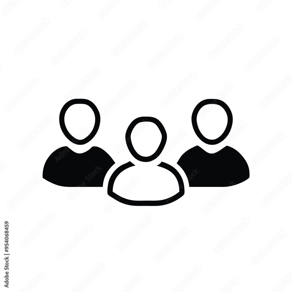 People group icon set, vector silhouette clipart, isolated white background, People group icon set, vector silhouette clipart, isolated white background,