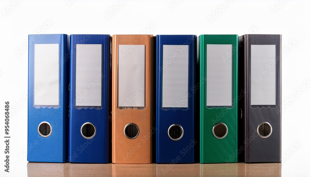 folders on white background folders on white background