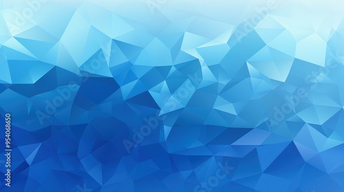 A vibrant abstract background featuring various shades of blue in a polygonal design, ideal for digital graphics and presentations.