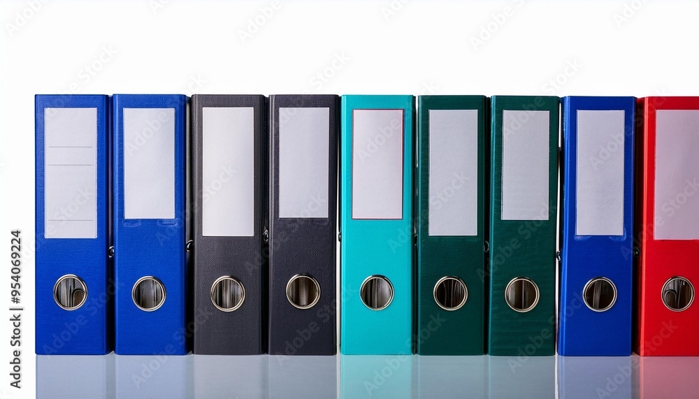 row of folders