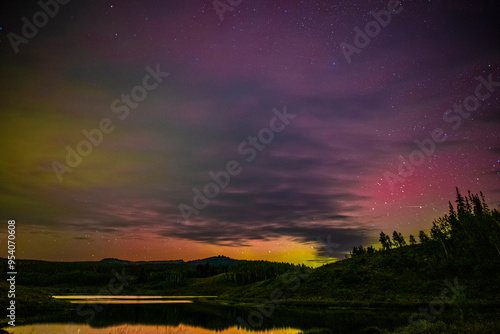 Aurora over Muddy Lakes Pass, Colorado