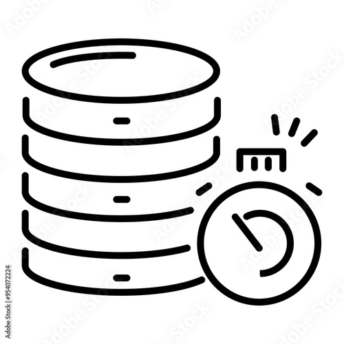 A line icon of data velocity