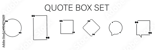 Quote box frame, big set. Quote box icon. Texting quote boxes. Blank template quote text info design boxes quotation bubble blog quotes symbols.vctor eps10