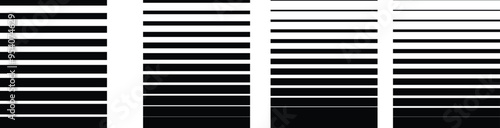 Half tone line pattern. Faded halftone black lines. Fading gradient background. Horizontal abstract geometric texture with parallel stripes. vector eps10