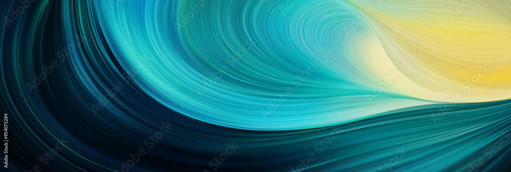 Abstract swirling pattern in blue, green and yellow tones. Abstract swirling pattern in blue, green and yellow tones.
