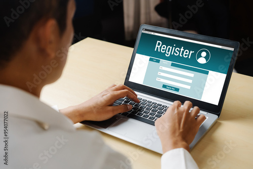 Quadro su tela Online registration form for modish form filling on the internet website