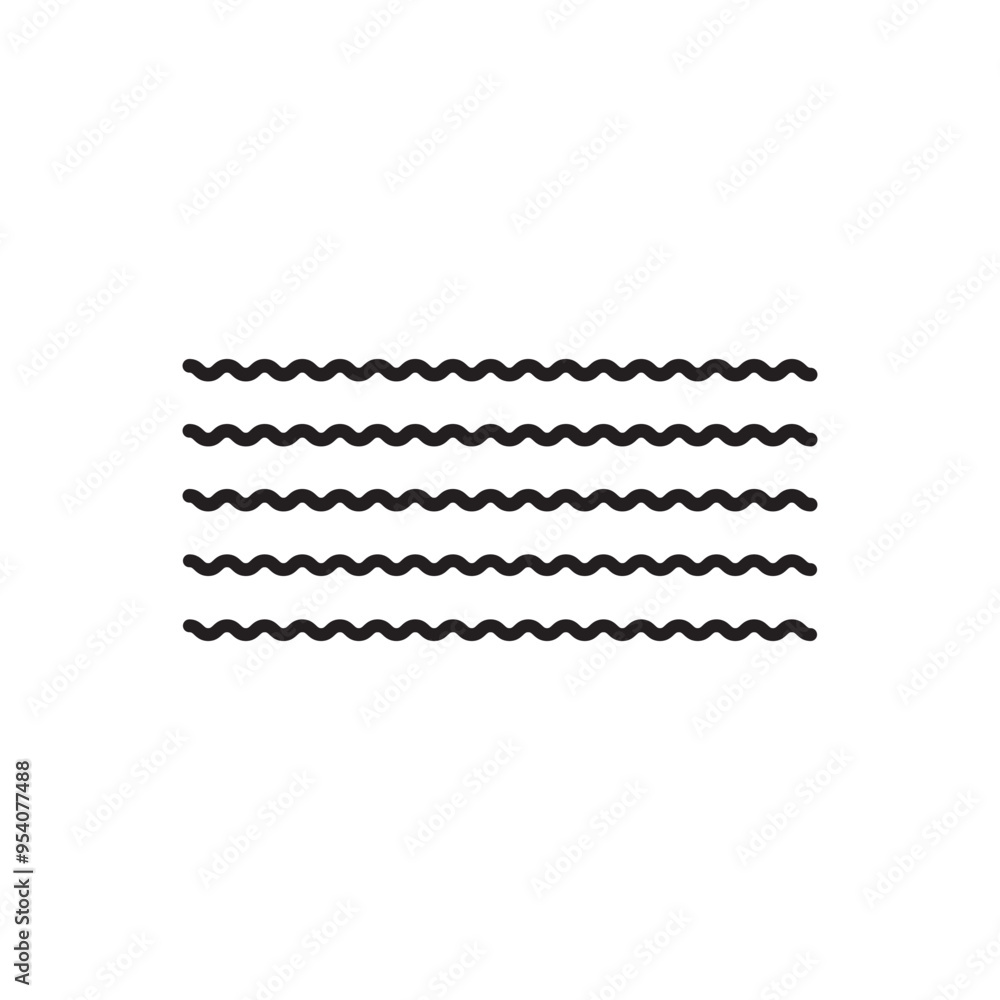 Sea wave icon set. Set of thin line waves. Various wave water lake river. Water logo, line ocean symbol in vector flat style. Seamless abstract line pattern. Water outline symbol. Sea and Ocean signs Sea wave icon set. Set of thin line waves. Various wave water lake river. Water logo, line ocean symbol in vector flat style. Seamless abstract line pattern. Water outline symbol. Sea and Ocean signs
