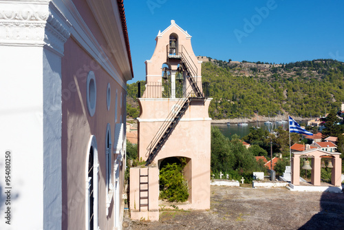 Beautiful church in Asos village, Kefalonia island, Greece photo