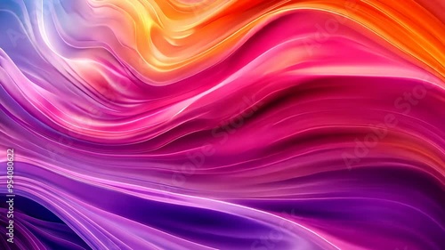 Wallpaper Mural Vibrant abstract waves in colorful gradient Torontodigital.ca