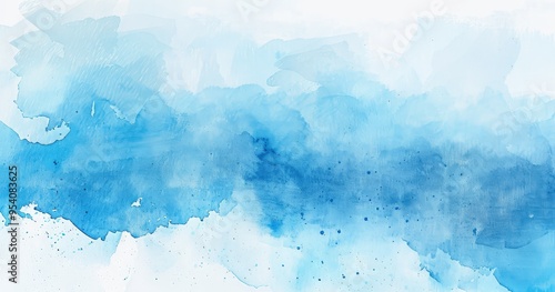 A soft watercolor background featuring various shades of blue, ideal for design and artistic projects.