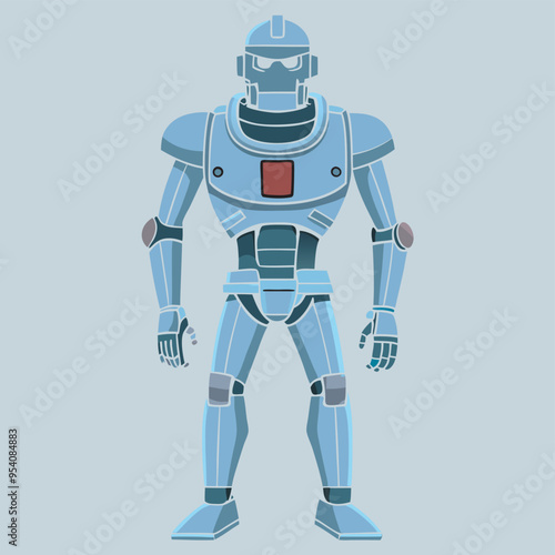 Adobe Illustrator Artwork of armored robot