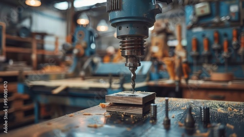 Expert Carpenter using Precision Drill for Professional Woodworking