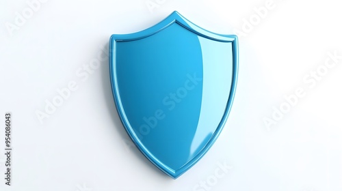 Free Download Shield depicting protection. shield 3d icon. Protection, defense and security concept symbol: blue shield on isolated on white background - GFXLoad