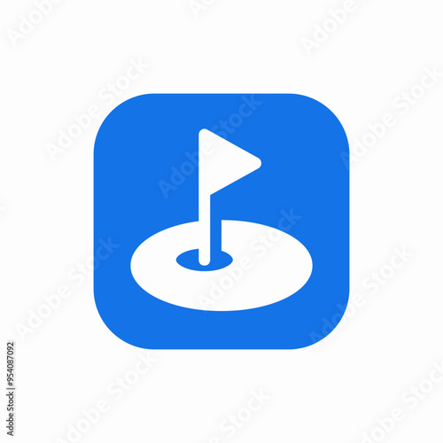 golf flag hole icon sign