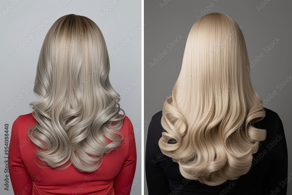 Chic Ash Blonde Mane with Sleek Waves and Smooth Long Curls for Wellness Chic Ash Blonde Mane with Sleek Waves and Smooth Long Curls for Wellness