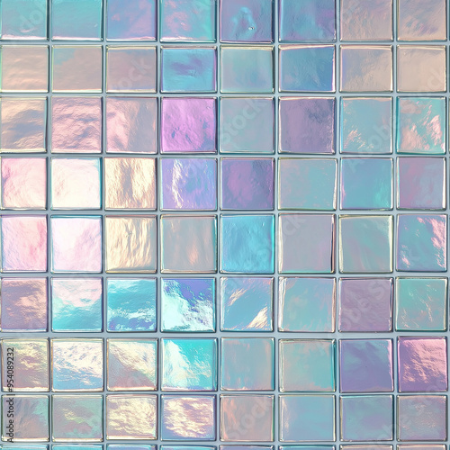 seamless iridescent tiles texture