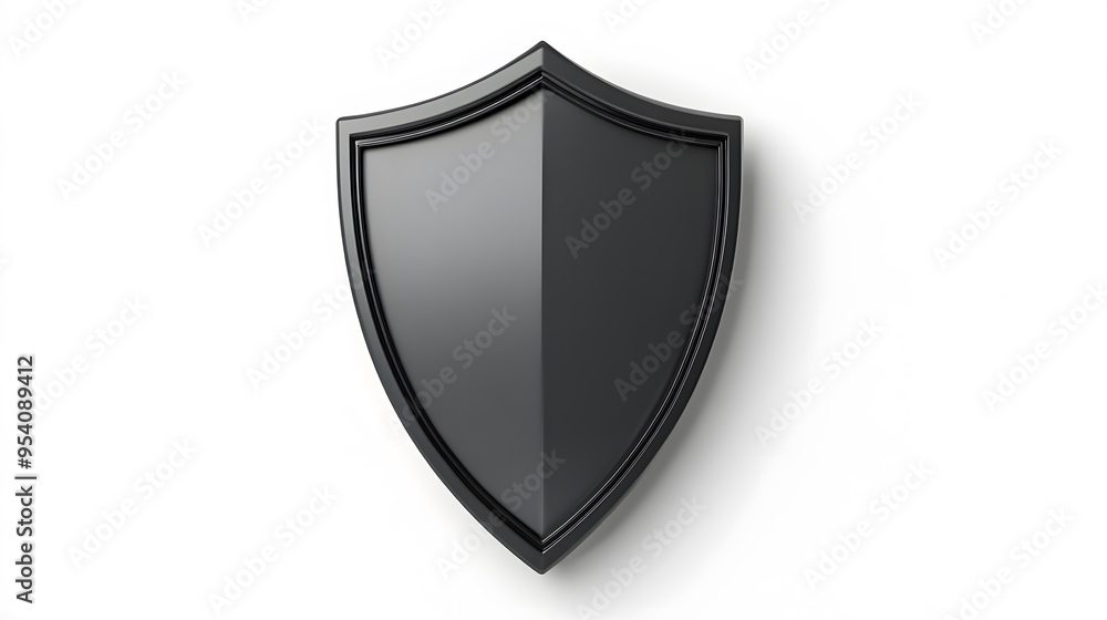 Shield depicting protection. shield 3d icon. Protection, defense and security concept symbol: grey shield on isolated on white background Shield depicting protection. shield 3d icon. Protection, defense and security concept symbol: grey shield on isolated on white background