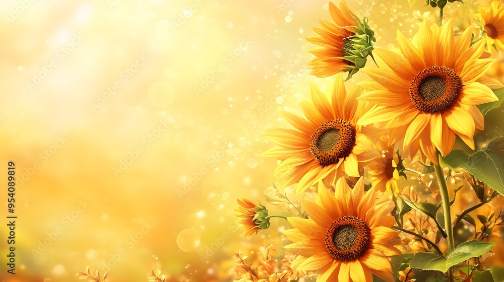 Obraz premium beautiful sunflower background