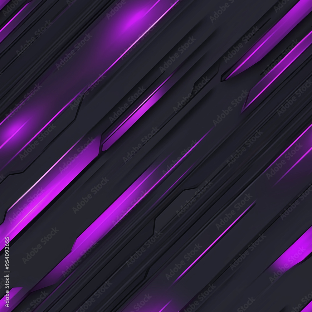 Dark grey black abstract background with purple glowing angular lines design for social media post, business, advertising event. Modern technology innovation concept background Dark grey black abstract background with purple glowing angular lines design for social media post, business, advertising event. Modern technology innovation concept background