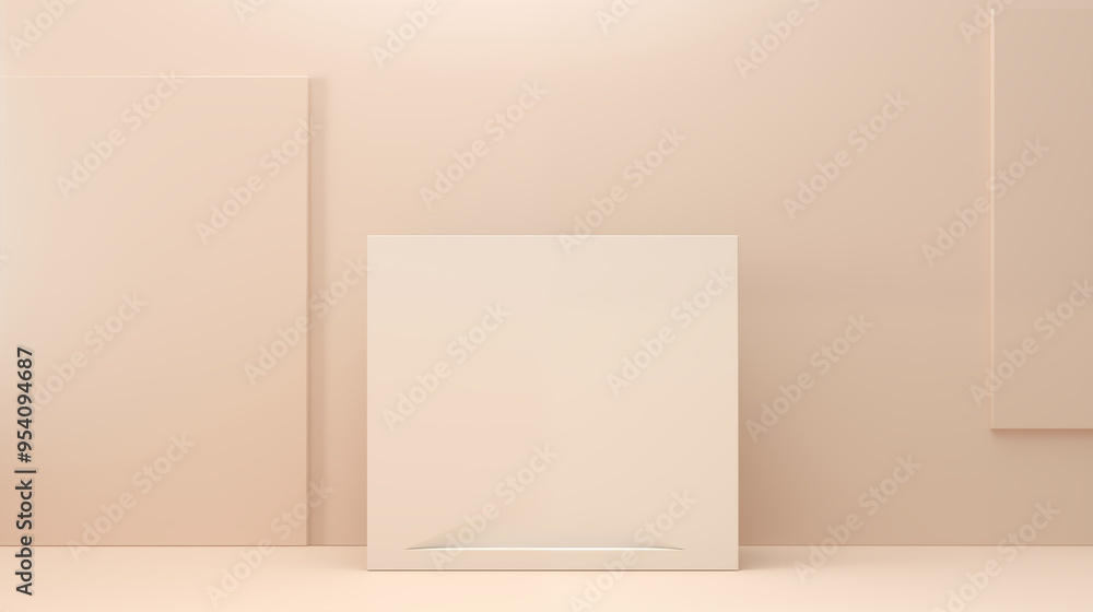 Abstract Minimalist Wall Panels with Subtle Lighting Abstract Minimalist Wall Panels with Subtle Lighting