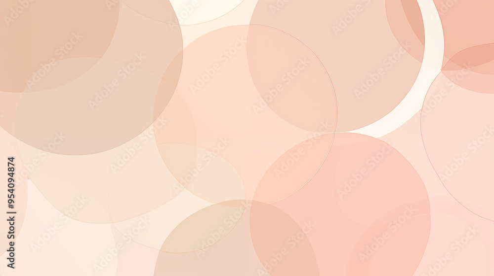 Warm Toned Overlapping Circles Background with Soft Peach and Pink Hues Warm Toned Overlapping Circles Background with Soft Peach and Pink Hues