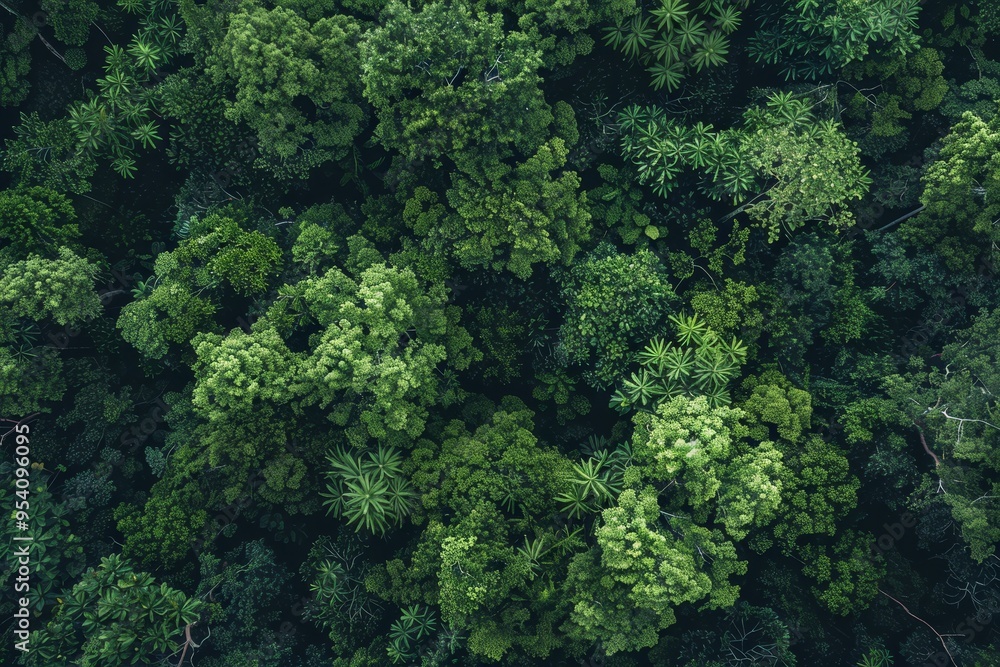 A lush green forest with many trees and a lot of green foliage A lush green forest with many trees and a lot of green foliage