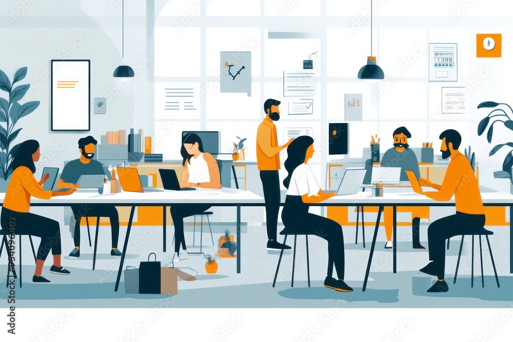 diverse people working in the office diverse people working in the office