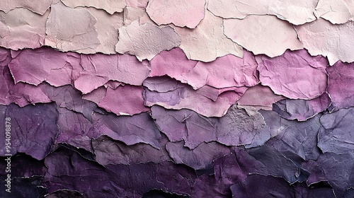  A macro image of a canvas featuring purple and pink abstract brushstrokes