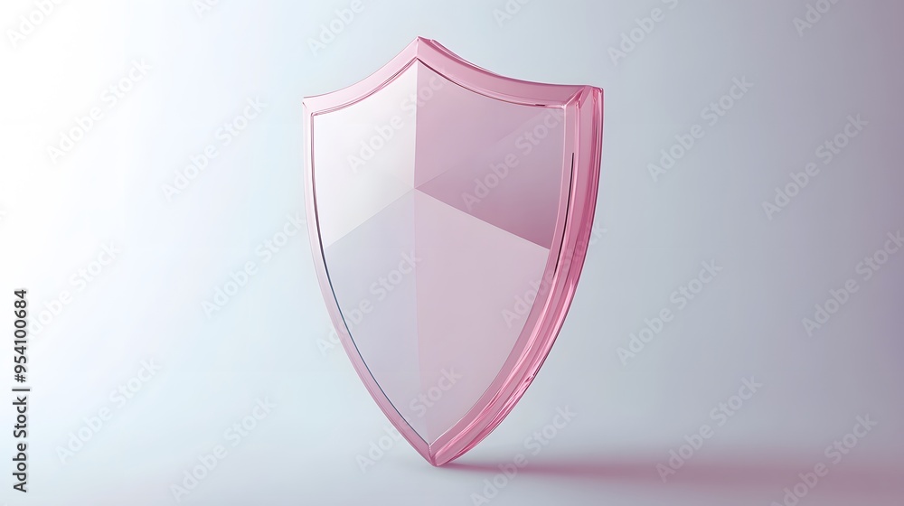 Cyber security safety shield in minimalistic style. 3d vector illustration. white background Cyber security safety shield in minimalistic style. 3d vector illustration. white background